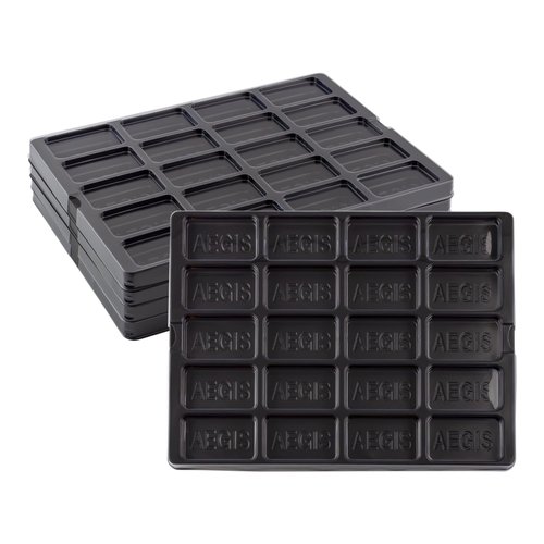 Flying Buffalo Game Piece Counter Trays (5-Pack); War Game and Board Game Storage Sorting Organizers, Aegis Collection