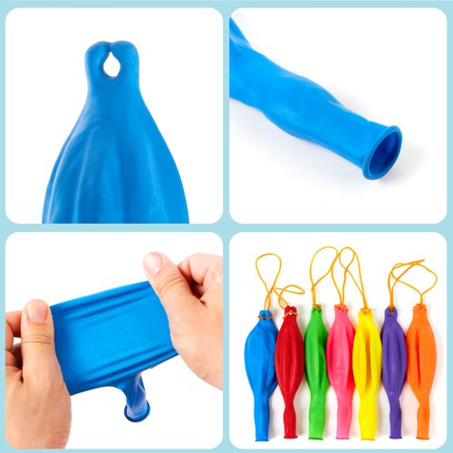 JOYIN 12 Pcs Punch Balloons, Punching Balloons, Party Favors for Kids 8-12, Balloons Assorted Colors with Rubber Band Handle for Birthday Party Favors, Goodie Bags Stuffers