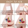 Art Temporary Tattoo Paint Birthday Party Favors Decorations Art Birthday Party Tattoos Stickers Favors Creative Party Supplies for Kids Girls Boys Gifts Classroom School Prizes 24 Sheets (144PCS)
