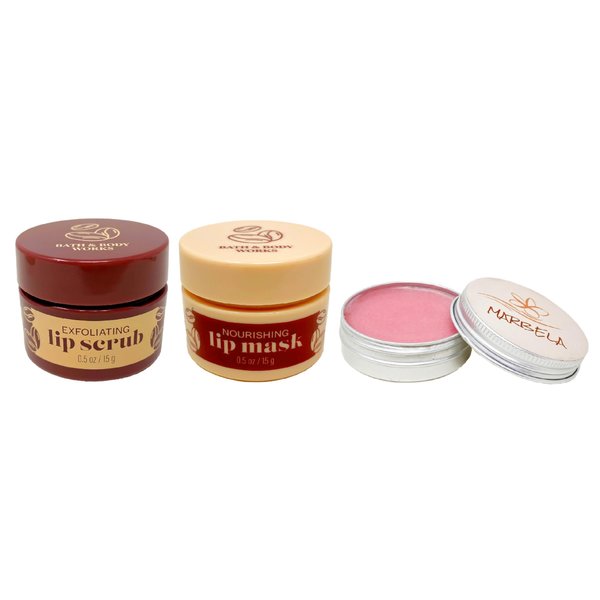 Bath & Body Works Sweet Coffee Bean Exfoliating Lip Scrub and Nourishing Lip Mask with a Natural Strawberry Lip Balm