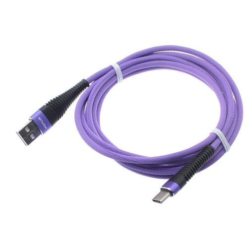 10ft USB Cable Purple Type-C Charger Cord Power Wire USB-C Long Braided Fast Charge Sync Compatible with OnePlus Nord N100, N10 5G