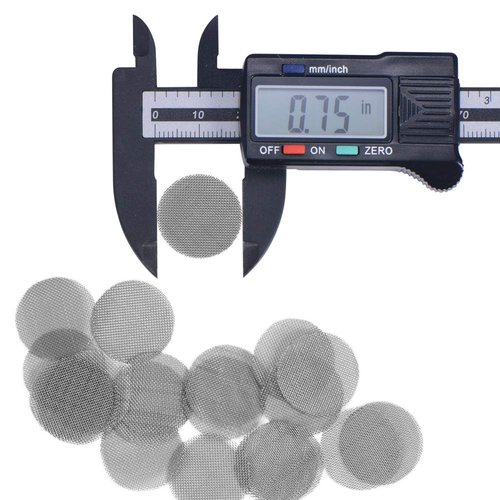 200 Pieces Pipe Screens, Stainless Steel Pipe Screen, 3/4 (0.75 Inch) Pipe Screen with Metal Storage Box