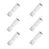 ESHIONG 1/4" Push to Connect One Way Check Valve for RO(Reverse Osmosis) Water Filter,NSF Certified Plastic Quick Connect RO Fittings (6 pcs)