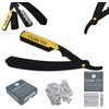 100 BLADES + Facón Professional Premium Straight Edge Barber Razor - Salon Quality Cut Throat Shavette