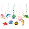 Sea Animals Hanging Swirl Decorations Under The Sea Birthday Party Decor for Boys Girls Ocean Mermaid Themed Baby Shower Beach Party Favors Supplies