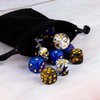 48 PCS 12mm 6 Sided Dice Set Marble D6 Dice Round Corner Board Game Dice for Tenzi Farkle Bunco MTG DND or Math Learning
