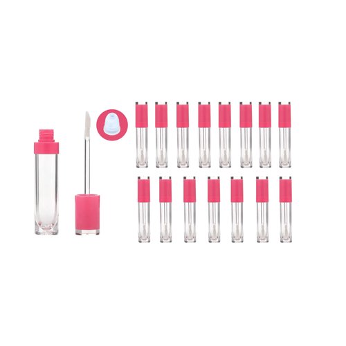 KS FLAIR Lip Gloss Tubes Empty with Brush Wand,15 Pack 8ml Lip Gloss Containers with Wand Tubes with Rubber Stoppers for DIY Lip Gloss.