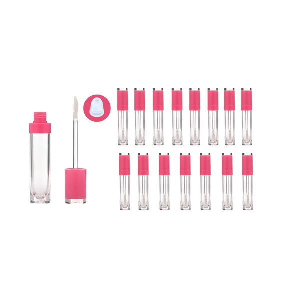 KS FLAIR Lip Gloss Tubes Empty with Brush Wand,15 Pack 8ml Lip Gloss Containers with Wand Tubes with Rubber Stoppers for DIY Lip Gloss.