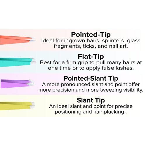 New Style Professional Stainless Steel Tweezers Set, Multicolored Combo Pack, with Travel Case (With Possible Surprise Bonus!)