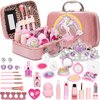 Kids Washable Makeup Girls Toys,Real Little Girl Make up Sets for Toddler Kid Children Princess Christmas Birthday Gifts Toys for 5 6 7 8 9 10 11 12 Year Old Girls (Make Up Kit for Kids-M03)