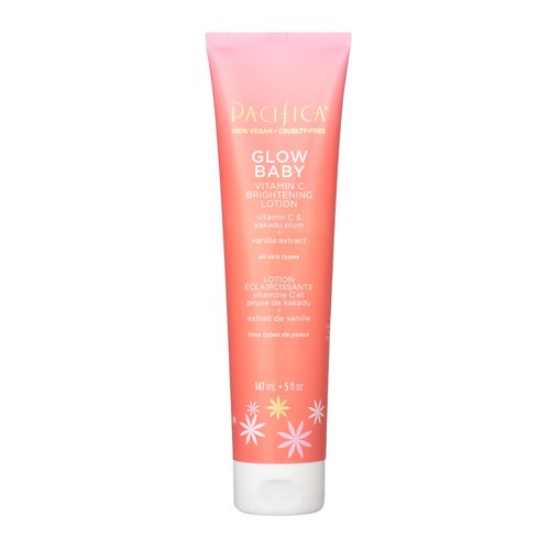 Pacifica Beauty Glow Baby Vitamin C Brightening Body Lotion, Bath and Body, Skin Care, Vitamin E, Kakadu Plum, Moisturizing, Hydrating, Soothing, Glowing Skin, Body Care, Vegan, 5 fl oz (1 Count)