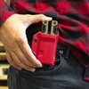 Clip & Carry Kydex Multitool Sheath for LEATHERMAN OHT - Made in USA (Multi-tool not included) EDC Multi Tool Sheath Holder Holster Cover (Carbon Fiber Red)