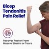 ARMSTRONG AMERIKA Bicep Tendonitis Brace, Bicep Band & Upper Arm Compression Sleeve | Triceps & Biceps Muscle Support For Upper Arm Tendonitis Pain Relief Or Bicep Strains (S/M Bicep 6 to 10")