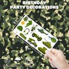 Military Camouflage Temporary Tattoos Theme Army Birthday Party Decorations Supplies Favors Decor 96 PCS Camo Soldier Tank Helicopter Tattoo Stickers Gifts For Kids Adults Boys Girls Prizes Carnival