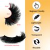 loladook Mink Lashes Fluffy 3D Volume Dramatic Lashes Fuax Mink 20mm/25mm Big Long Cat Eye Full Strip Lashes Pack Wispy False Eyelashes Bulk