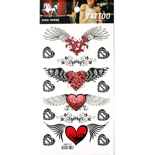 NipitShop 1 Sheet Sexy Waterproof Tatoo Beautiful Angel Wings Flying Heart Temporary Tattoo Body Art Flash Tattoo Stickers