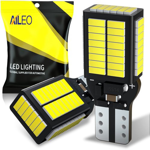 AILEO Upgraded 912 921 LED Bulb Reverse Light, 3600LM Super Bright 6000K White 4014 54-SMD Chipset Canbus No Error T15 W16W 906 904 922 920 LED Backup Light Bulb Replacement, 2PCS