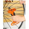 Enajucy Bike Spoke Tension Meter Spoke Wrench, Aluminum Alloy Bicycle Wheel Tool，Adjustment Wheel Repair Road Bike Indicator Meter Tensiometer Tools (Orange)