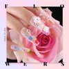 3D Nail Charms, Manicure Kit with Nail Rhinestone Glue Gel (UV Curing), Butterfly Colorful Flower Starry AB Gems Caviar Beads Half Round Pearl & Flatback Glass AB + Clear Crystal with Dotting Tools