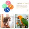 POPETPOP Bird Bell Balls Plastic Bird Ball Toy : 12pcs Bird Toys Bird Chewing Balls Colorful Cockatiel Balls with Bell Cat Toys Bird Cage Toy Bird Chewing Toys for Parrot Lovebirds, Random Color