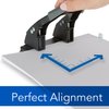 Swingline 2 Hole Punch, 28 Sheet Capacity Hole Puncher, Paper Punch, Low Effort Comfort Handle, Alignment Guide, Black (74050)