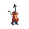 Dselvgvu Wooden Miniature Violin with Stand,Bow and Case Mini Musical Instrument Miniature Dollhouse Model Ornament Home Decoration (3.15"x1.18"x0.59")