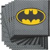 Justice League Heroes Unite - Batman Luncheon Napkins, 6.5" (16-Pack) - Vibrant & Soft Party Essentials, Perfect for Superhero-Themed Events