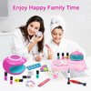 Nail Polish Kit for Girl , Kids Nail Art Salon Set with Nail Dryer , Nail Art Kit for Girls Ages 6-12,Makeup Manicures Decoration Studio Gifts for Christmas Birthday Spa Party Favors