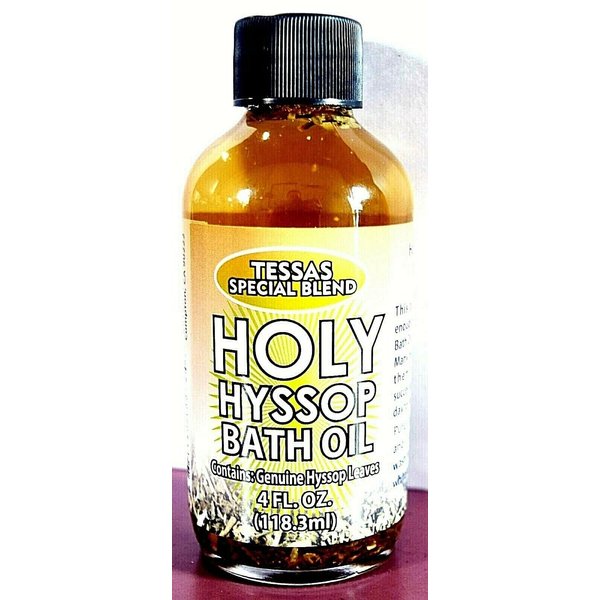 12 PCS TESSAS' Special HOLY Hyssop Bath Oil 4 FL. OZ. (118ML)