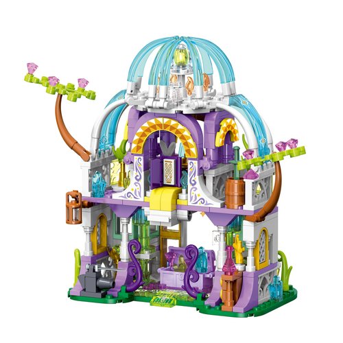 Geniteen Building Block Set, Dream Castle Building Blocks Toys Creative House Building Kit DIY Building Toys Gifts for Kids and Adults (Magic Crystal House 2)