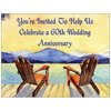60th Wedding Anniversary Invitations Adirondack Chairs - 50/pk