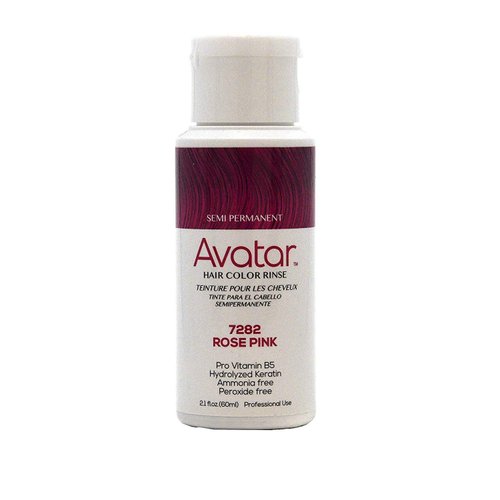 Avatar Semi Permanent Hair Color Rinse, 7282, Rose Pink, 2.1oz
