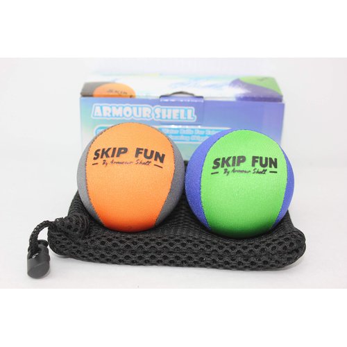 Armour Shell Water Balls Bounce On Water - Pool Ball & Beach Toys for Kids & Adults. Extreme Skipping Fun Games Everyone Will Love. (Mixed, 2 Pack)
