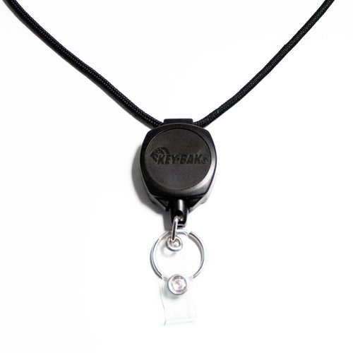 KEY-BAK Sidekick Retractable Badge Reel and Keychain Breakaway Lanyard with a Key Ring and Twist-Free Clear I.D. Badge Holder on a Retractable Lanyard, Model Number: 0KB1-0A44