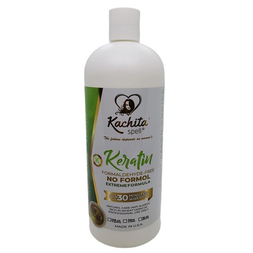 Brazilian Keratin Treatment Formaldehyde Free Kachita Spell Hair Straighteners No Formol Made in USA (32 floz)