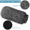 NTG3 Shotgun Mic Windscreen Deadcat Pop Filter Compatible with Rode NTG3, NTG2, Sennheiser MKH416, MKH418, Sony ECM 680s ECM-670 ECM-678, AKG C568EB, C4608, 7.1" Long Microphone Cover Muff Wind Shield