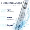 Sonic-FX Solo Sonic 3 Brushing Modes Toothbrush with Smart Timer, Rechargeable Charging Dock | Electric 1 Interdental and 2 Tooth Brush Heads Toothbrush Includes Replacement of Heads, White