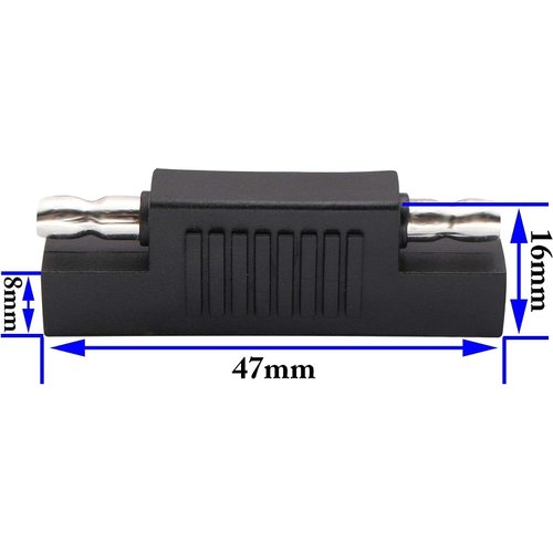 zdyCGTime 4Pack SAE Connector SAE Polarity Reverse Adapter 1.9"x0.28" Gender Charger, Solar Panel Battery Power Charger SAE Male to Male Plug Changer Adapter