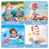 6 Pack Bath Toys for Toddlers, Baby Water Toys Fun for Bathtub Pool Water Table Beach (Pink)