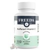 FREEDA Vitamin C - Buffered Vitamin C 500mg - Kosher - Powerful Antioxidant Immune Support - Sensitive Stomach Vitamins C Capsules Calcium Ascorbate - Vitamin C 500 mg - VIT C Supplement (100 Count)