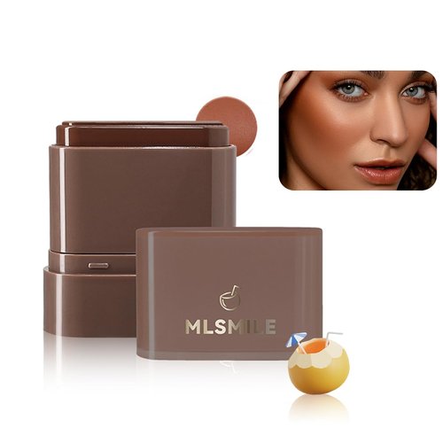 Multi-Purpose Makeup Hydrating Cream Blush Stick, Beauty Solid Moisturizer Stick For Cheek & Eyes & Lips，Waterproof Natural Moisture Smooth Blendable Matte Finish Face Blush Makeup (#06 Coconut)