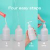 Hydrating Liquid Hand Soap Refill Powder Concentrate 4 Pack Moisturizing Hand Wash, No Harsh Chemicals, Cruelty Free, Eco-Friendly, Makes 10oz Each, Coconut & Sandalwood Scent