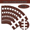 PIXHOTUL 9 Pcs Football Print Tablecovers, Round Football Pattern Plastic Tablecloths Football Party Supplies for Birthday Party Football Party Games Decoration, 84 x 84 Inch