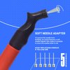 SPORTBIT Ball Pump with 5 Needles - Push & Pull Inflating System - Great for All Exercise Balls - Volleyball Pump, Basketball Inflator, Football & Soccer Ball Air Pump - Goes with Needles Set