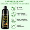 Black Hair Dye Shampoo 3 in 1 Hair Color Shampoo Instant Hair Dye Shampoo for Gray Hair, Herbal Ingredients Black Hair Shampoo for Women Men 100% Gray Coverage - Lasts 30 Days, 500ml