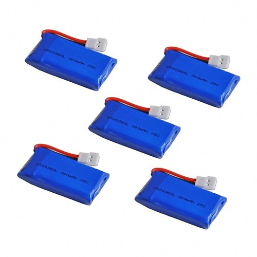 5 x Upgraded 25C 3.7V 380MAH Battery For Hubsan X4 H107 Ladybird RC Quadcopter