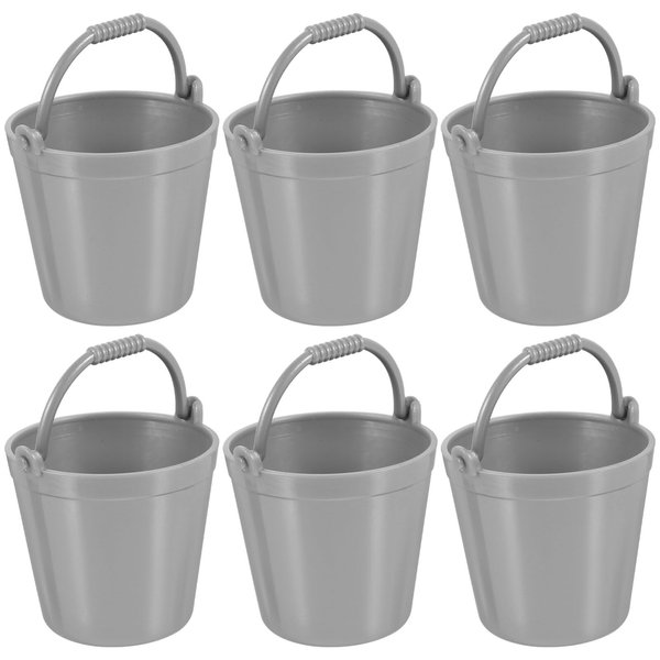 Kisangel 12pcs Doll House Bucket Miniature Buckets Toy Water Buckets Mini Plastic Barrel Small Water Pitcher Small Buckets Little Buckets Miniature Water Bucket Miniature Plastic Bucket