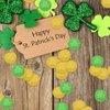 Lippbest St Patricks Day Gold Coins, 120 Pcs Gold and Green Lucky Coins Plastic Shamrock Leprechaun Coins, St Patricks Day Decorations for Irish St. Patrick's Day Party Table Decorations