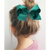 6 PCS Grosgrain Ribbon Alligator Clips - Solid Color Hair Accessories for Toddlers and Kids (Green)