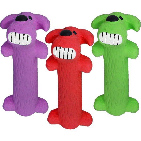 HDP Mini Loofa Latex Dog Toy Color: Mini Loofa Size:Pack of 3